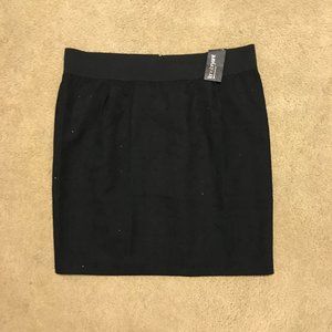Lane Bryant Holiday Mock Suede Black Skirt 18 NEW